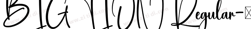 BIGTION Regular字体转换